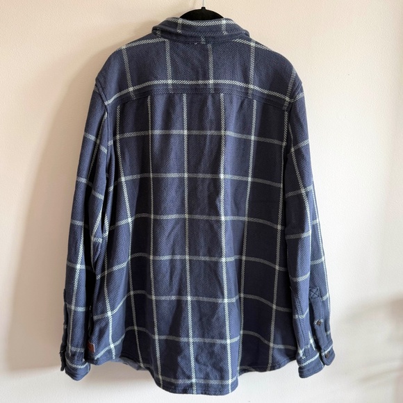 NWT LL Bean 1912 Overshirt Women’s XL Sterling Blue Plaid Twill Cabincore Layer - Picture 3 of 9